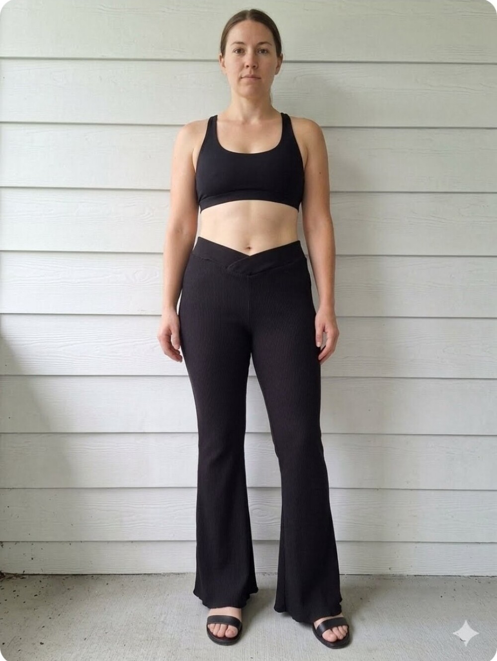 Pink Rose Black Ribbed Flare Jeans XL, 80%RAYON 20%POLYESTER Stretch